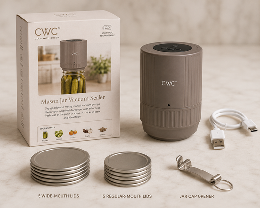 CWC Mason Jar Vacuum Sealer Kit – USB Rechargeable