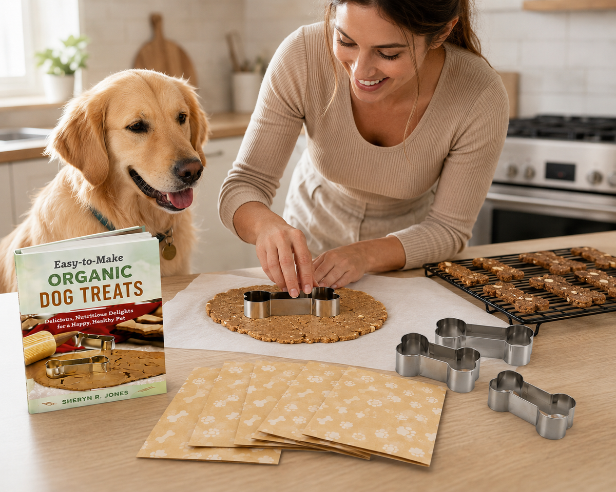 Mud Puddle Organic Dog Treats Book & Kit – Cookie Cutters & Gift Bags