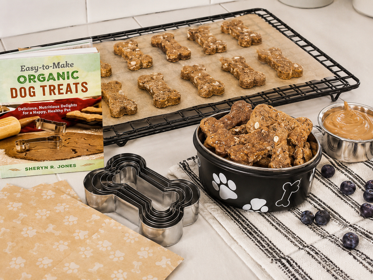 Mud Puddle Organic Dog Treats Book & Kit – Cookie Cutters & Gift Bags