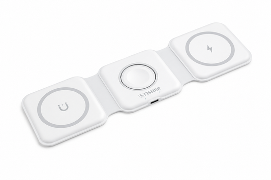 Fisher 3-in-1 Foldable Wireless Charging Pad – 15W Fast Charge