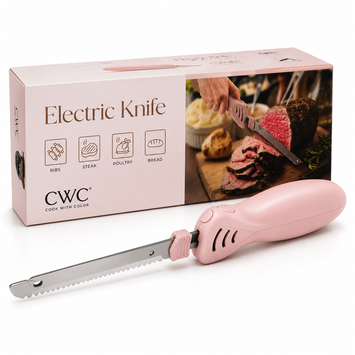 CWC Electric Kitchen Knife – Stainless Steel Carving Knife