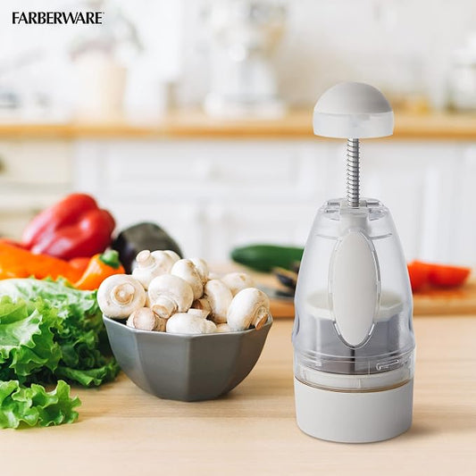 Farberware Manual Food Chopper – Stainless Steel Vegetable Chopper for Garlic, Herbs, Nuts & Vegetables