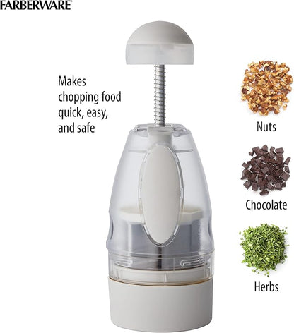 Farberware Manual Food Chopper – Stainless Steel Vegetable Chopper for Garlic, Herbs, Nuts & Vegetables