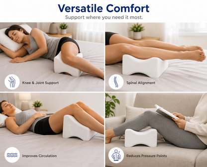 TRAKK Memory Foam Knee Wedge Pillow – Leg Support for Side Sleepers