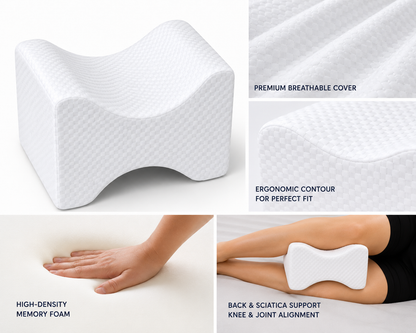 TRAKK Memory Foam Knee Wedge Pillow – Leg Support for Side Sleepers