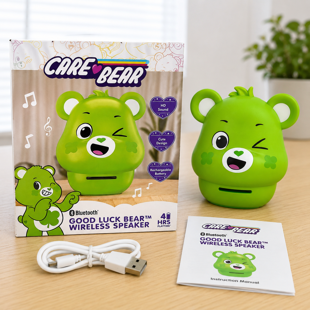Care Bears Good Luck Bear Wireless Speaker – Bluetooth Rechargeable
